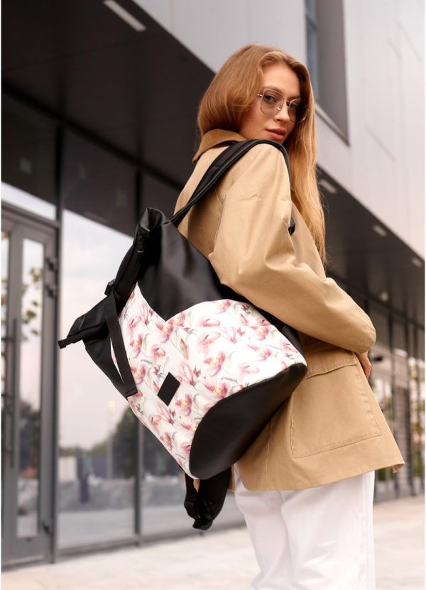 Рюкзак SamBag жіночий RollTop X принт Flowers